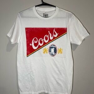 Coors White and Red Vintage Short Sleeve Tee